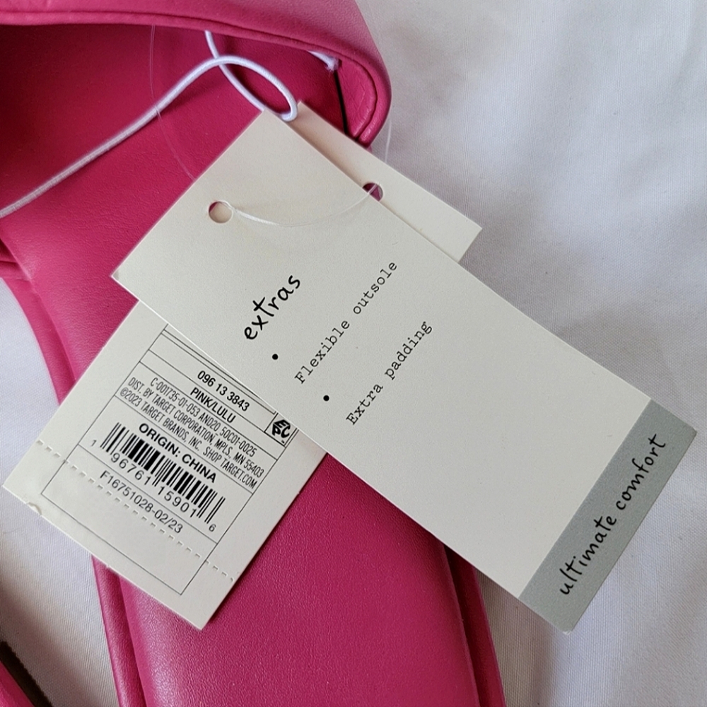 Women's Lulu Slide Sandals | Pink | A New Day - Picture 6 of 6